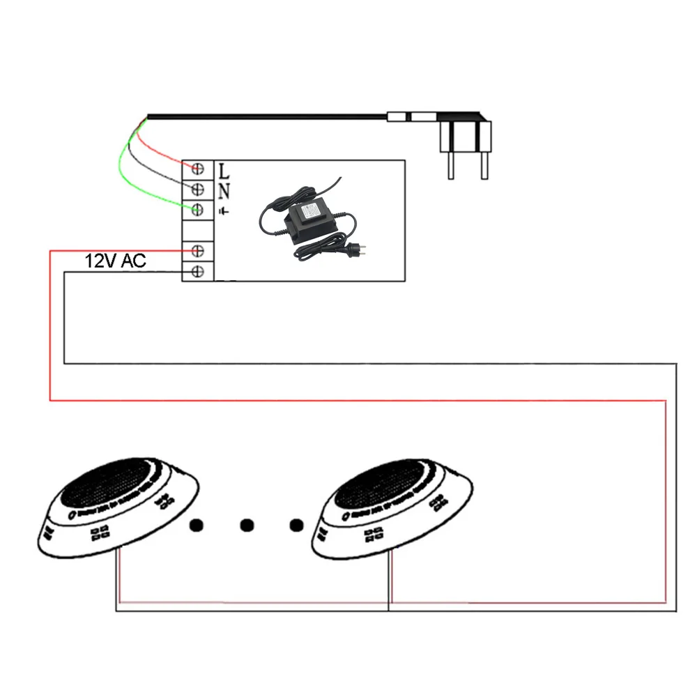 방수 조명 18W 24W 30W 35W 42W RGB 싱크 레진 충전 플라스틱 평면 벽걸이형 AC12V 차가운 백색 블루