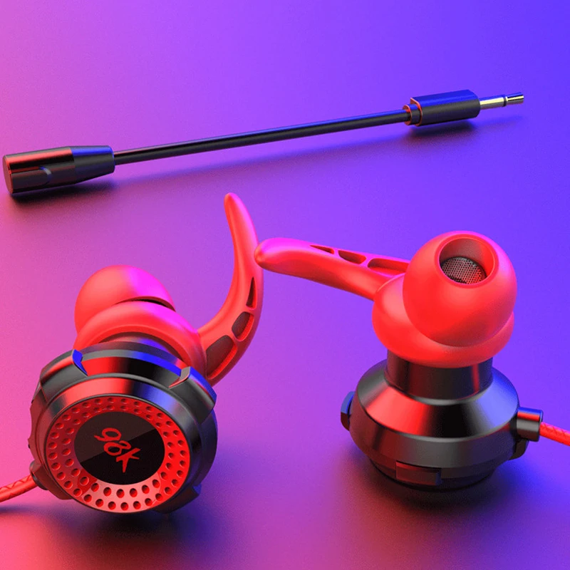 Yulass Gaming Headset Sports Headphones Stereo In Ear Wired Earbuds With Microphone for Mobile Phones Computers and Tablets