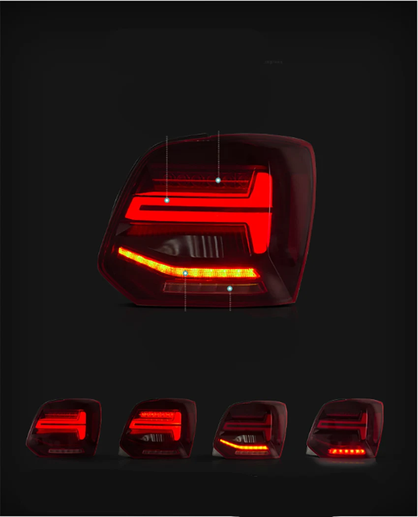 Стайлинга автомобилей задние фонари чехол для VW Polo задние фонари 2011- фонарь светодиодный задний фонарь поло задние фонари зад багажная лампа