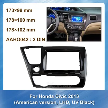 

Car Audio Frame For Honda Civic For Honda 2013 Stereo American version LHD UV Black Frame Dash Kit Mount Bezel Facia Plate Trim
