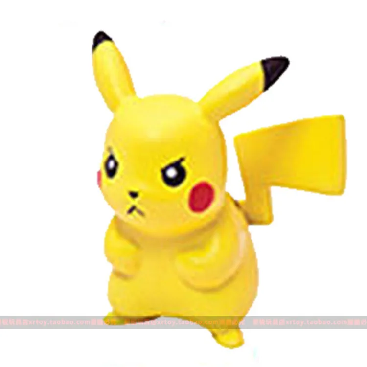 ПВХ пикачуед Charizard Eevee Cubone Bulbasaur Squirtle Treecko Mudkip Реалистичная коллекция положительная энергия хорошее качество подарок для детей - Цвет: Серый