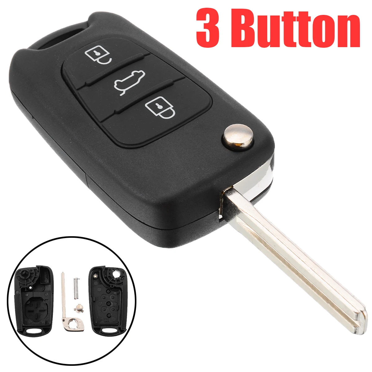 For Kia Ceed Picanto Sportage For Hyundai i20 i30 ix35 3 Button Remote Key Fob Case Car Key Cover Relacement
