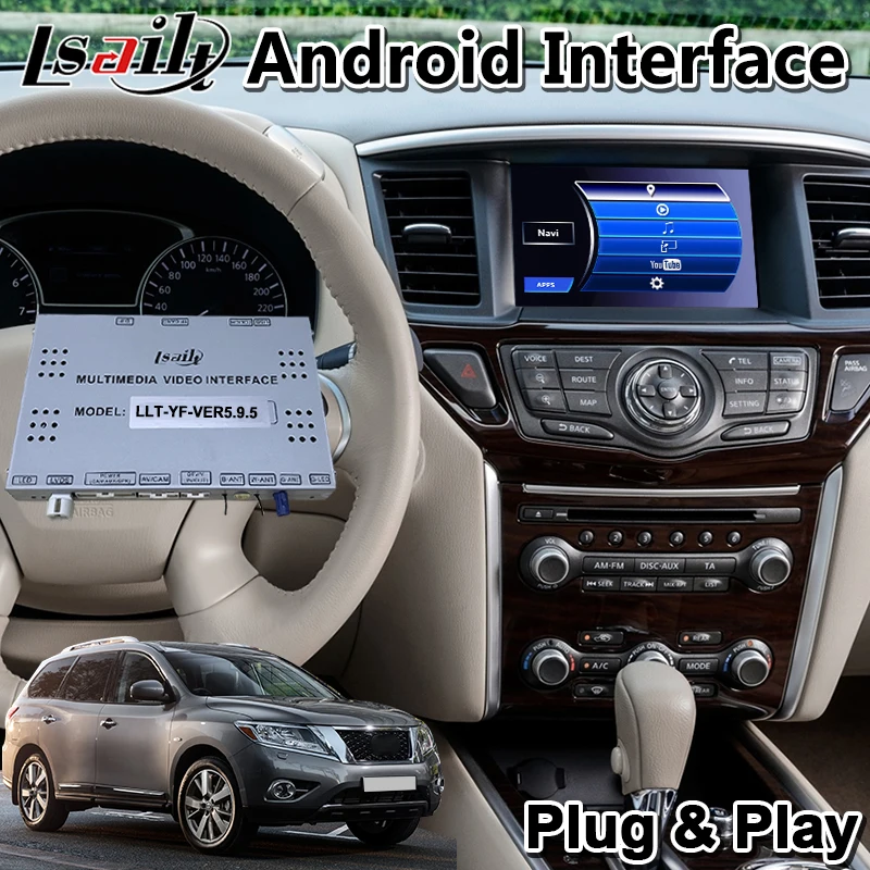 Автомобильный видеоинтерфейс Lsailt Android для автомобилей Pathfinder 2013 2017 года GPS
