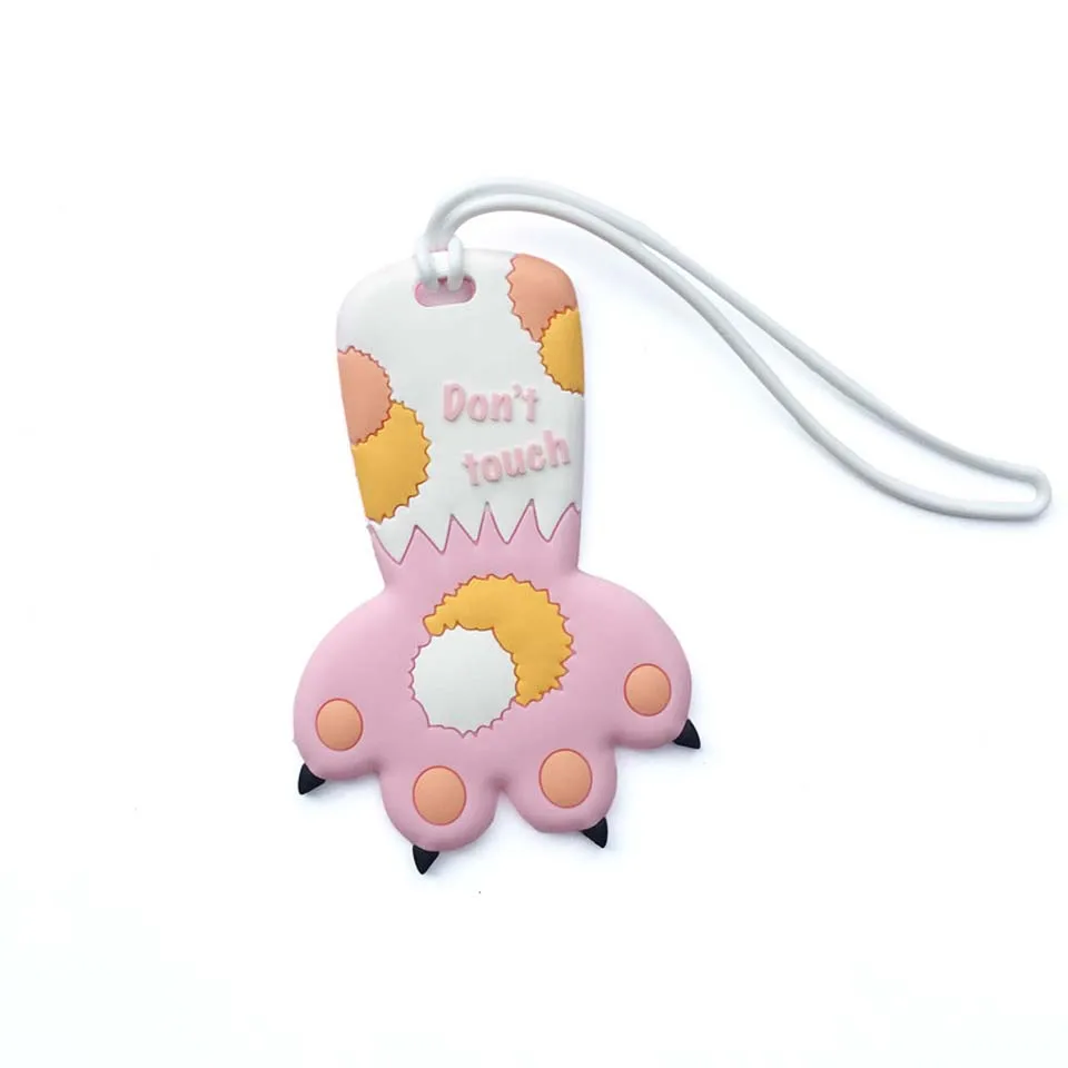 INS CUTE Chi Кошачий коготь 11,5 см ок. Силиконовые резиновые дорожные багажные бирки для девочек; багажная бирка - Цвет: 5