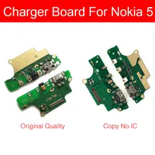 Плата для зарядки микрофона и Usb для Nokia 5 N5 TA-1053 TA-1021 TA-1024 usb порт для зарядки док-станция разъем гибкий кабель Запчасти