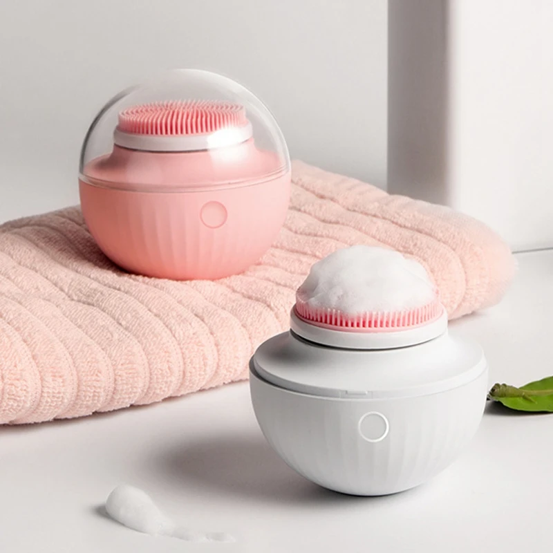 Puff Cleansing Instrument Ultrasonic Household Electric Washing Machine Cleansing Foaming Facial Massage Pore Cleaner
