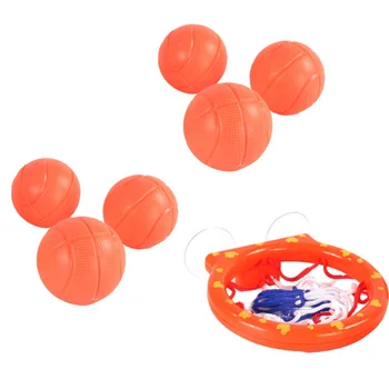 

7pcs Bathroom Basketball Hoop And Ball Adorable Creative Basketball Toys Bathing Toy Water Playing Toy for Toddler Kids Baby
