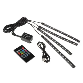 

LED RGB Car Interior Atmosphere Lights Strip Sound Active Music Control