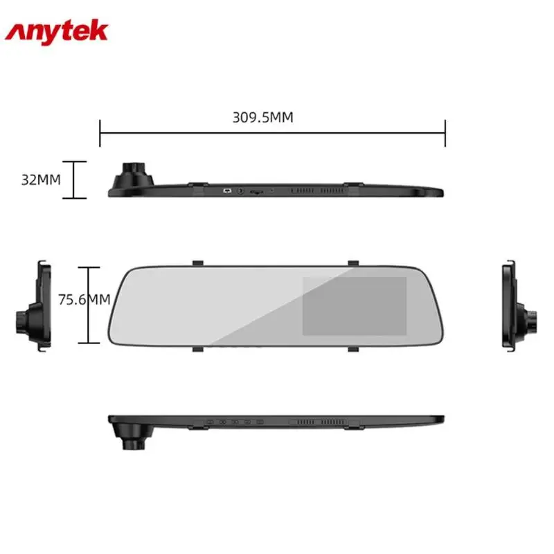 Anytek A5+ DVR Автомобильная камера рекордер Full HD 1080P зеркало заднего вида Dashcam ночное видение Автомобильный видеорегистратор зеркало Camara Para авто