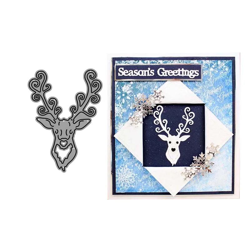 

Metal Cutting Dies for Scrapbooking Sika Deer Head Die Cut 2019 New Craft Stencil Handmade Paper Knife Card Making Decoration