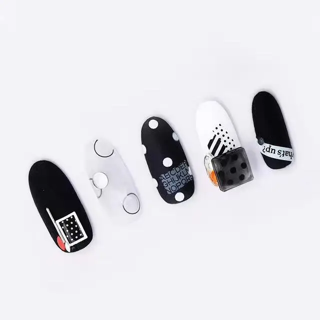 Newest MG505-02 lable design nail stickers 3d Japan Korea style nail decals self-adhesive DIY nail decoration tools