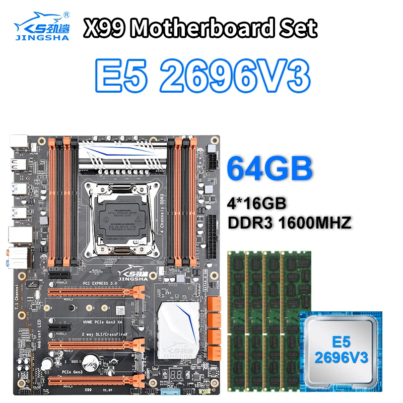 1600 МГц DDR3 память ECC REG 4 X16GB = 64 Гб X99 материнская плата с Xeon E5 2696 V3 CPU NMVE M.2 SATA3 SSD HDMI материнская плата 1600 МГц DDR3 память ECC REG 4 X16GB = 64 Гб X99 материнская плата с Xeon E5 2696 V3 CPU NMVE M.2 SATA3 SSD HDMI материнская плата