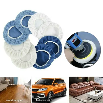 

8PCS Cover 5-6Inch Pad super fine Waxers Buffing Furniture Car Reusable