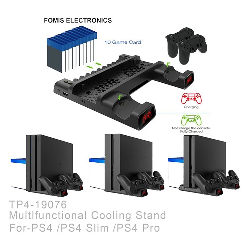 AABB-DOBE FOMIS электроника для sony Playstation 4/SLIM/PRO/PS4 радиатор, зарядное устройство Подставка, контроллер зарядное устройство