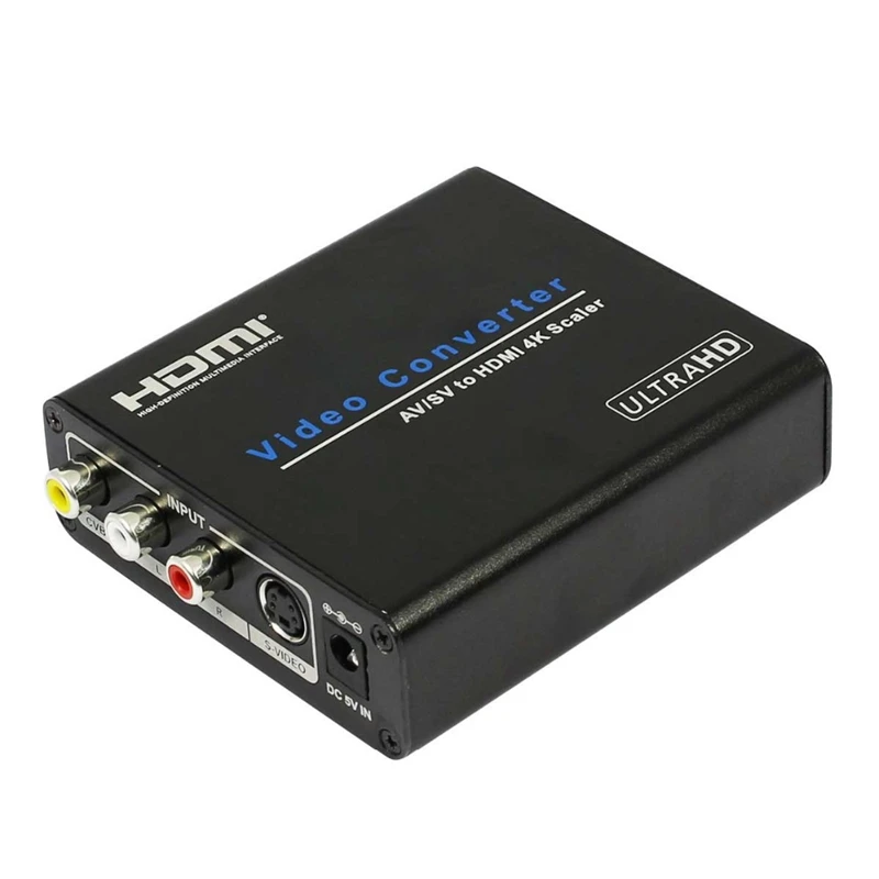 Rca Av To Hdmi 4K Converter Scaler Av/Sv Input To Hdmi Output Analog To Digital Adapter