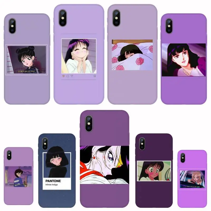 

Purple anime girl inspirational Phone Case For iphone 12 5 5s 5c se 6 6s 7 8 plus x xs xr 11 pro max