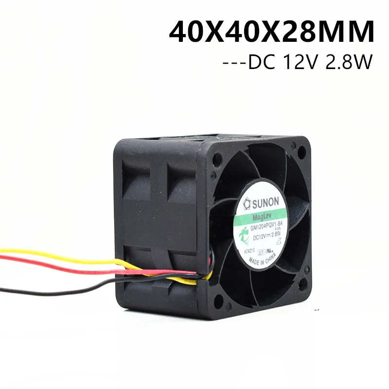 Sunon-ventilador de Refrigeração do Servidor Maglev Ventilador do Servidor Gm1204pqv18a 4cm 12v 2.8w 1u 2u 3pin 402840x40x28 mm