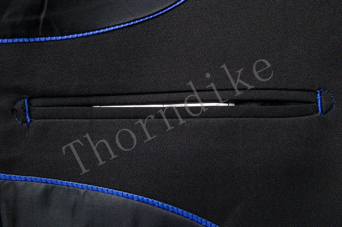 Thorndike(подарочный галстук), мужской свадебный костюм, мужские блейзеры, приталенные костюмы для мужчин, деловой костюм, официальная вечеринка, темно-синий, классический, черный