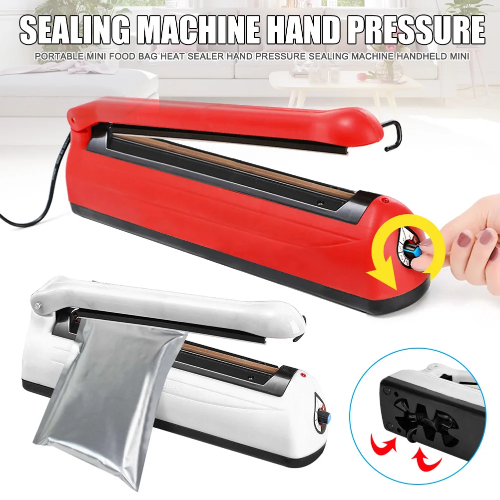 

Portable Mini Food Bag Heat Sealer Hand Pressure Sealing Machine Handheld Mini Fresh Bag Sealer BDF99