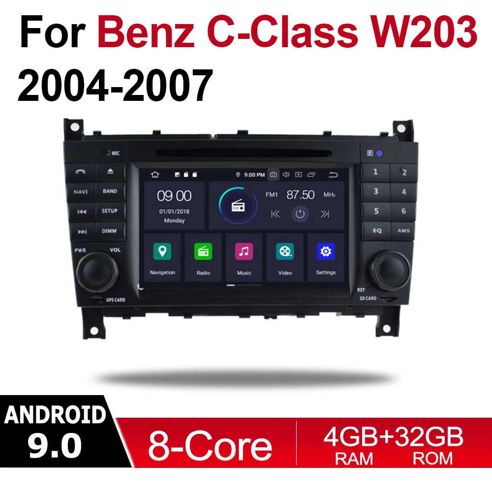 2 Din Автомобильный мультимедийный плеер Android 9 авто радио для Mercedes Benz E Class W211 2002 ~ 2009 DVD gps 8 ядер 4 ГБ 32 ГБ Bluetooth|Мультимедиаплеер для авто| | АлиЭкспресс