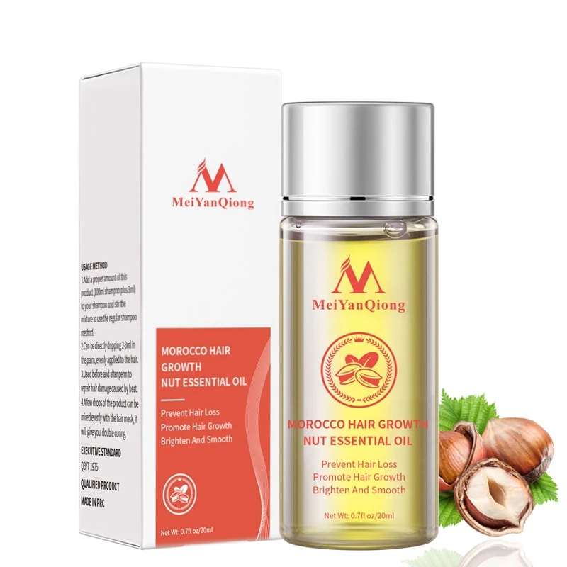 

Morocco Hair Growth Nut Essential Oil Prevent Hairloss Promote Hair Growth Brighten And Smooth Hair Care Oil 20ml