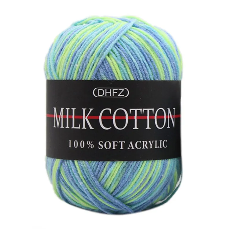 23Colors 50g Double Knitting Crochet Milk Soft Baby Cotton Wool Yarn Hand Knitted Yarn DIY Craft Knit Sweater Scarf Hat