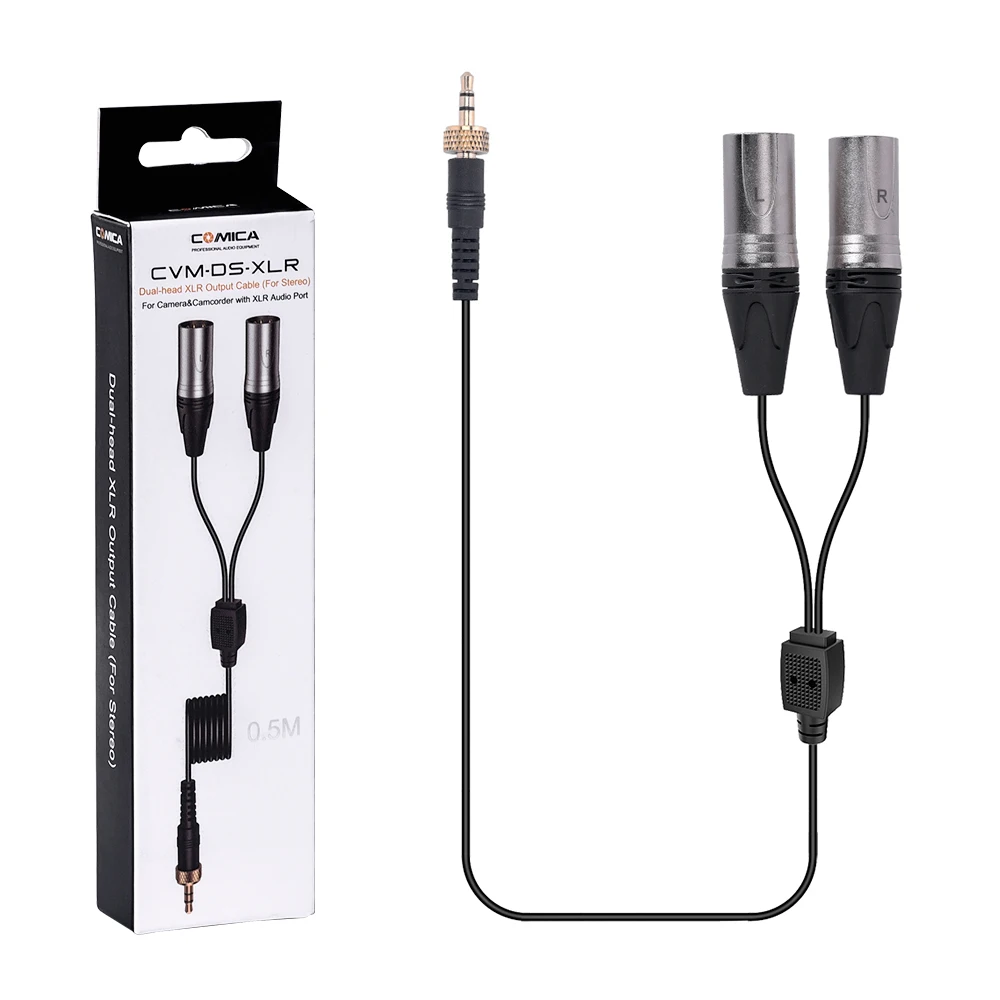 Comica CVM-DS-XLR 3 5 мм TRS на двойной XLR стерео аудио выход кабель адаптер для беспроводной