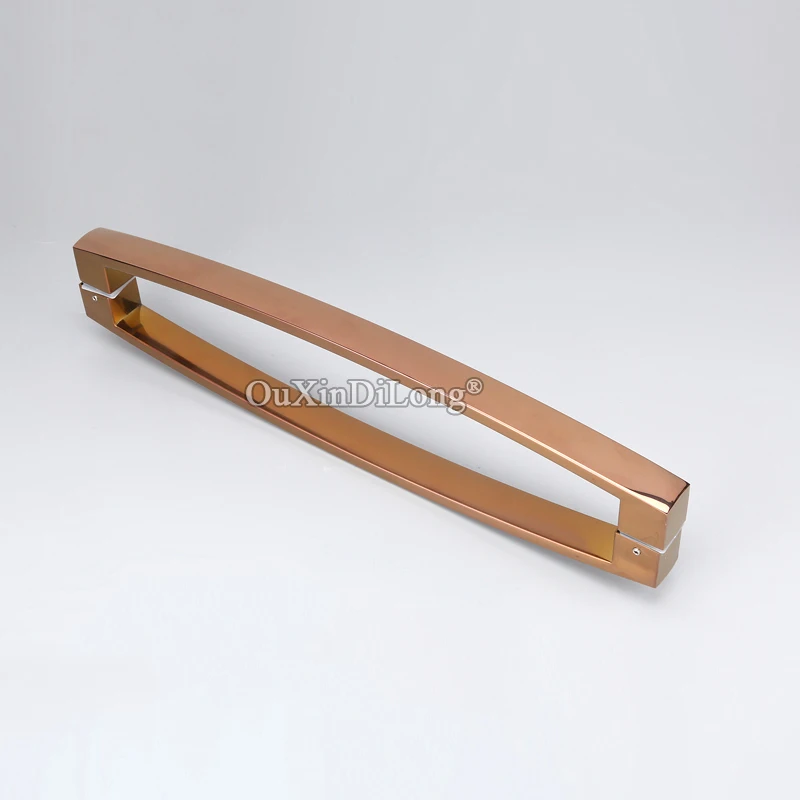 

Brand New 2PCS Stainless Steel Frameless Shower Sliding Door Handles Glass Door Pull / Push Handles TOWEL BAR,Rose Gold