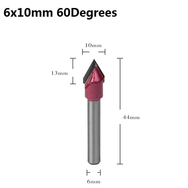 XCAN 1 шт 6 мм хвостовик 10/16/22/32 мм V шлицевой Фрезерный резак Вольфрам твердосплавный ЧПУ Концевая фреза 3D гравировка Бир потоком деревообрабатывающие фрезы - Длина режущей кромки: 6x10x60D