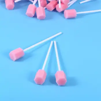 

100pcs Disposable Cotton Swabs Disposable Sponge Swabs Oral Care Tooth Cleaning Mouth Swabs
