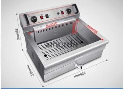 220 В/кВт 20л Коммерческая электрическая фритюрница одноцилиндровая машина с таймером Коммерческая ресторанная сталь