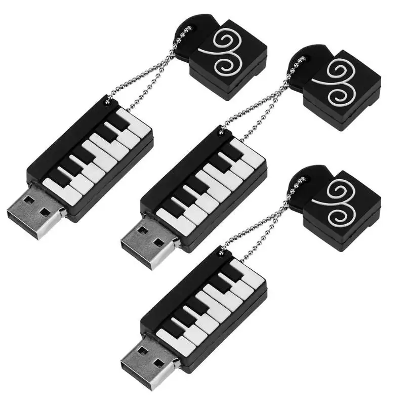 Мини Портативный USB2.0 порт фортепиано Форма силиконовый корпус USB флэш-диск