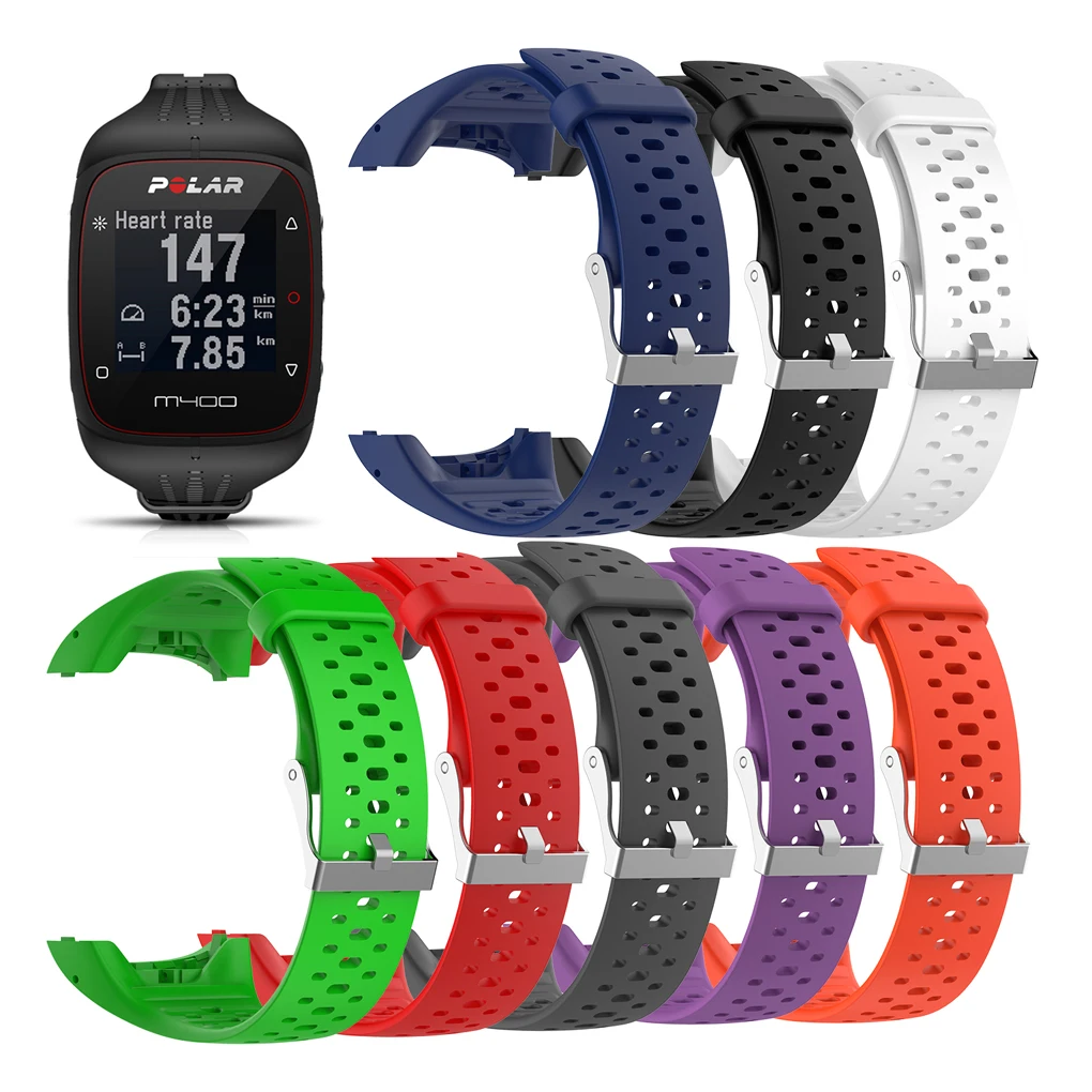 Cinturino Da Polso Traspirante In Silicone Per M400 M430 Smart Watch Cinturino Da Polso Cinturino Di Ricambio Per Polar M400 M430 Gps