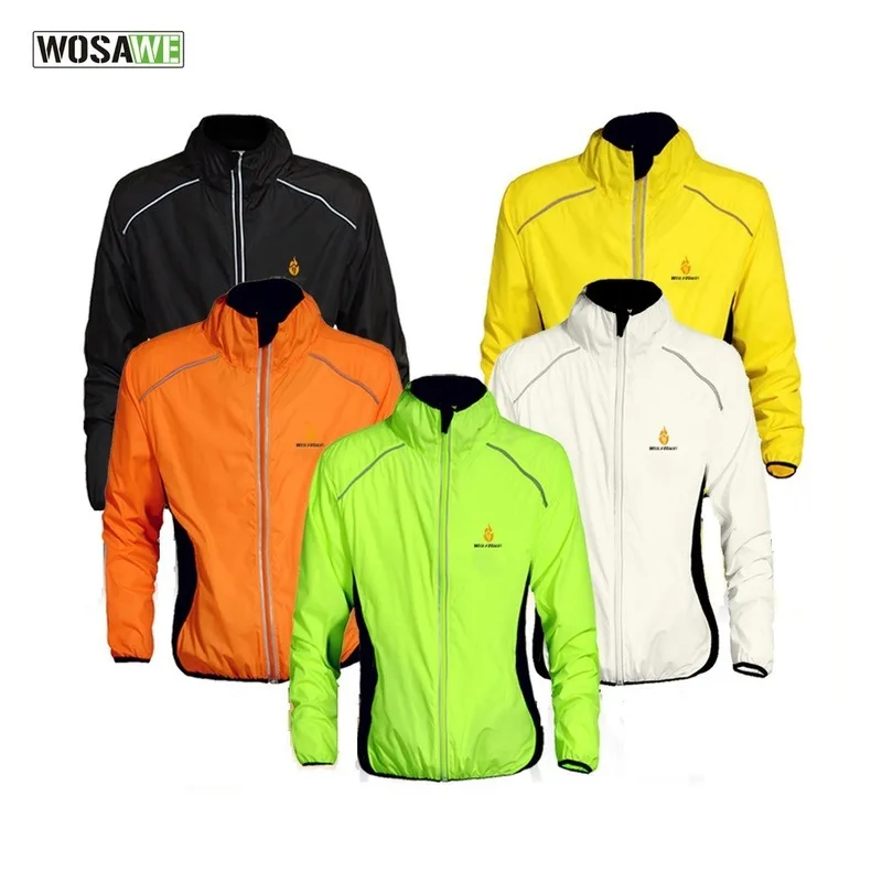 

5 Colors Men Women Cycling Jacket Windproof Waterproof Cycle Bike Bicycle MTB Wind Jacket Light-reflecting Running Sport Jackets