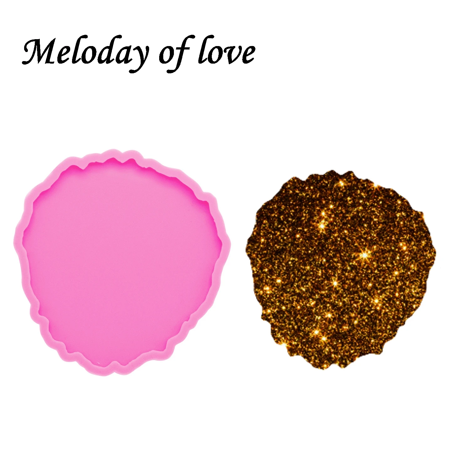 

Shiny Glossy Round shapes epoxy resin molds coaster silicone mold diy making geode coasters custom mould DY0253