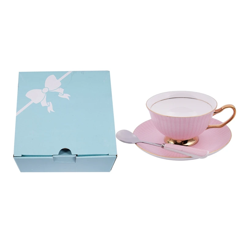 

Ceramic Bone China Coffee and Tea Cup Coffee Cup and Saucer Drink Cup Set(Red)