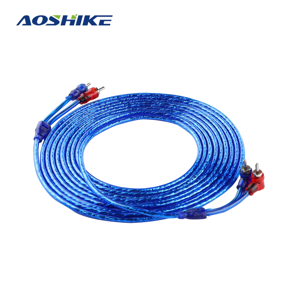 5M 2 RCA to Plug Car Audio Amplifier Braided Pure Copper Cable Cord Wire Line for Home Cinema Digital Stereo Hi-Fi System | Автомобили и