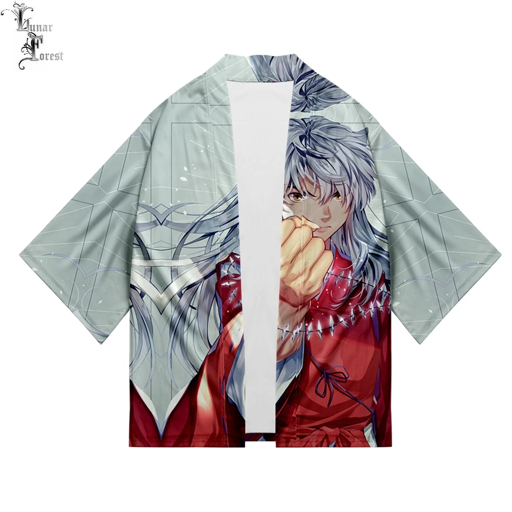 Inuyasha 3D печать японского аниме кимоно хаори юката Косплей женщин/мужчин мода лето Повседневная крутая короткий рукав