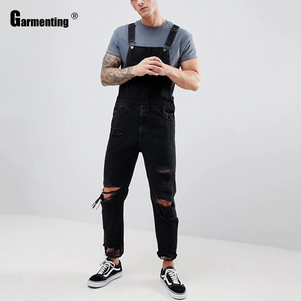 Men\'s Jeans Demin Jumpsuit Casual Red Black Overalls Skinny Playsuits Leisure One-Piece Pantalon Plus Size 3XL Men Clothing 2024