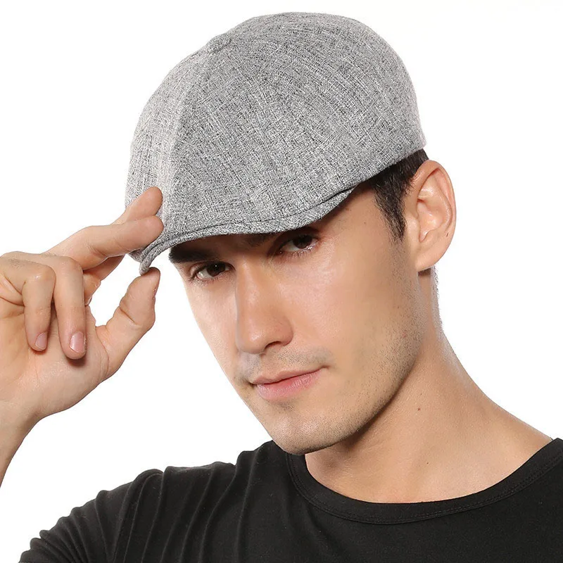 Cotton Octagonal Hats for Men Women Berets Newsboy Caps
