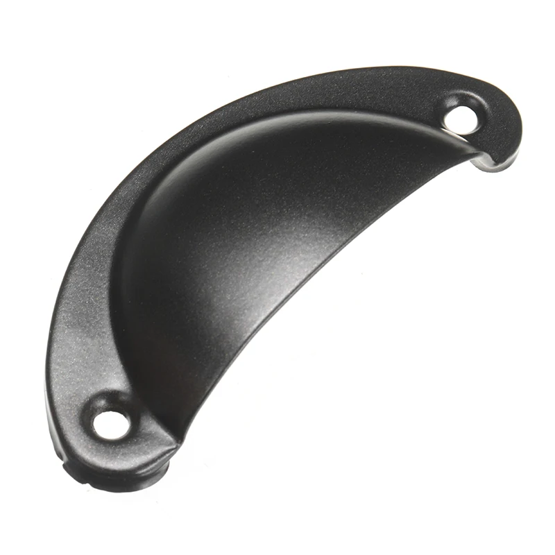 24 Pcs/set 4Colors Antique Iron Shell Cup Pull Handle Vintage Shell Drawer Pull Knob Handle for Kitchen Drawer Cabinet Door Home