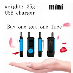 Walkie talkie rechargeables pour adultes, 2 pièces, Mini Radio à 2 voies, longue portée, avec oreillettes, double PTT, mains libres, Clip en métal 