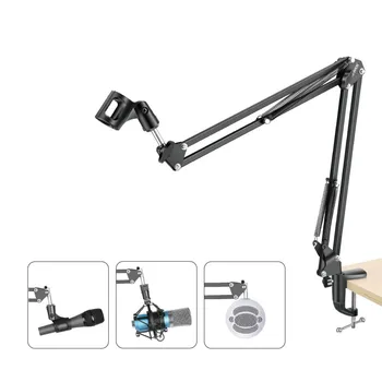 

NB-35 Broadcasting Studio Microphone Mic Stand Boom Scissor Suspension Arm Mount Shock For Mounting On PC Laptop Notebook