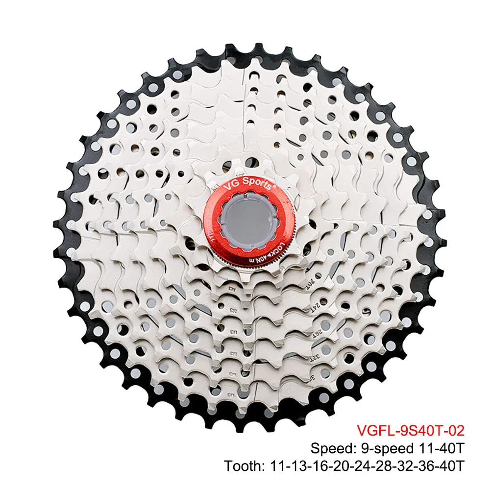 9 скоростей 11-40T MTB кассета для горного велосипеда звездочки 9s k7 9v Freewheel части для горного велосипеда - Color: VGFL-9S40T-02