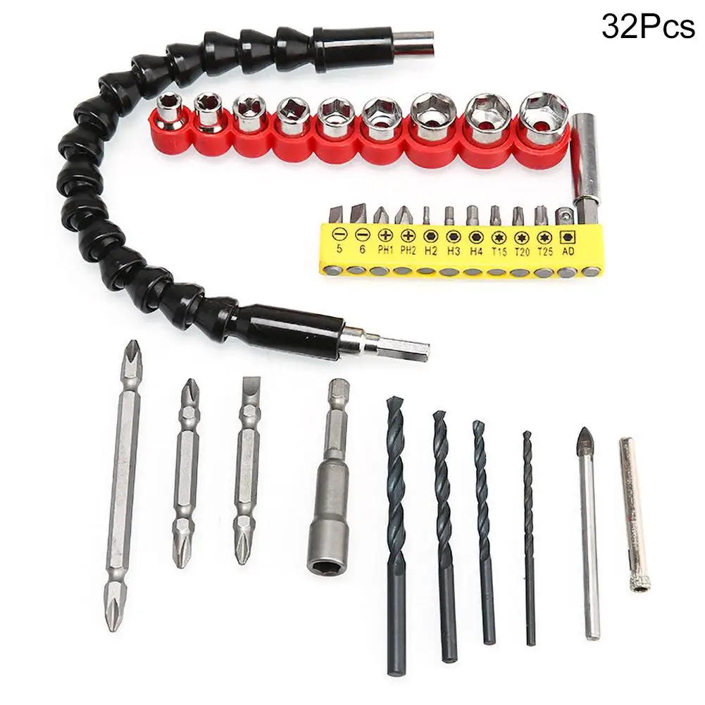 

Electric Screwdriver Drill Bit Shaft Sleeve Hardware Tools Set Hardware tool bit sleeve and flexible shaft set for electric dril