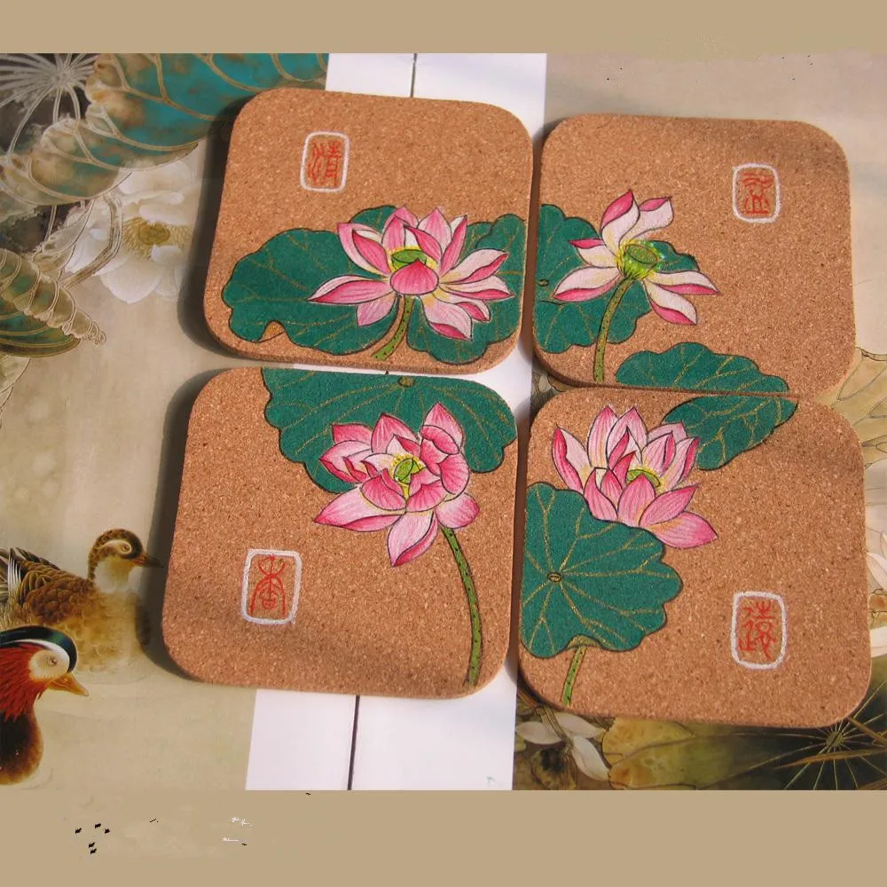 Sexangle Cork Sheet Corkboard Self Sticky For Cup Mat, Coaster, Insulation Mat, Pot Holder, Heat Pad, Heat-Proof Mat