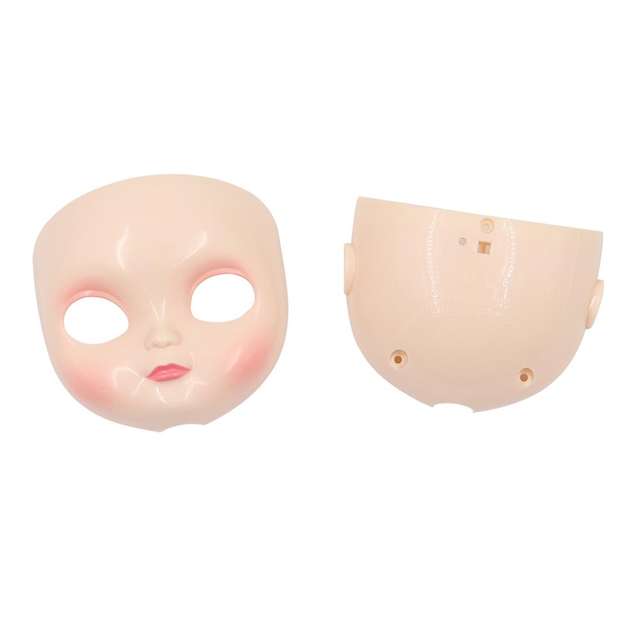 Misppro Replacement Faceplate & Backplate Set For 12-inch RBL Neo Blythe Doll - White Skin, Includes Screws