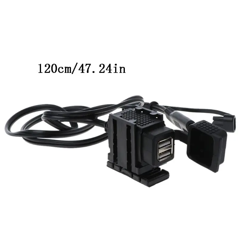 2.1A водонепроницаемый 12 В мотоцикл двойной зарядный комплект USB SAE к USB адаптер кабель мобильного телефона планшет gps зарядное устройство