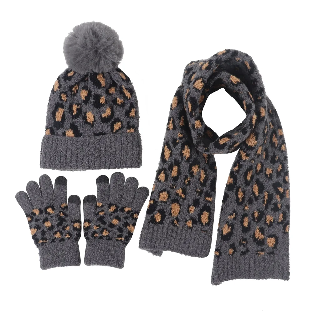 printed-knitted-hat-scarf-gloves-three-piece-warm-suit-winter-new-style-children's-autumn-and-winter-new-style