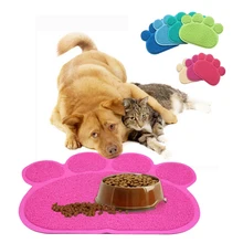 30x40 см ПВХ собака paw форма чашки щенок кошка кормления Мат Pad
